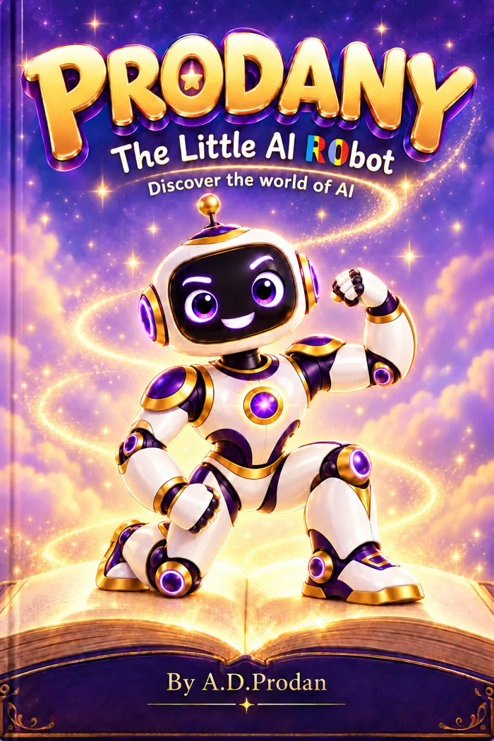 PRODANY, The Little AI RObot, kids book by A.D.Prodan, cover